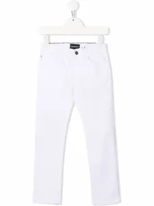 Джинсы кроя слим Emporio Armani Kids, белый