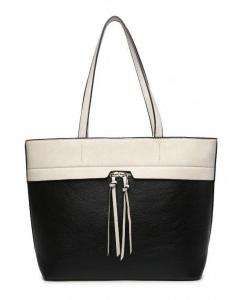 Сумка-тоут с застежкой-молнией и кисточками сверху JFY, черный