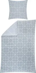 Двустороннее постельное белье серое 1x 155x200 см + 1x 80x80 см Erwin Müller