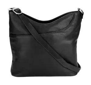 Сумка Szuna с ручкой, натуральная кожа, черный