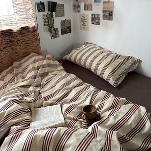 Muji Комплект постельного белья из 4 предметов (простыня, пододеяльник 150х200 см), цвет Black sugar brown