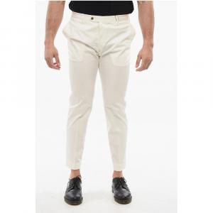 Хлопковые брюки с манжетами Corneliani, White