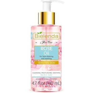 Очищающее масло для лица Rose Care Anti Aging с гиалуроновой кислотой для нежной кожи Bielenda
