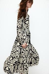 Платье макси с многоярусной юбкой H&M, мультиколор