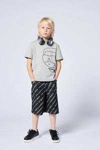 Джинсовые шорты дети Karl Lagerfeld, черный