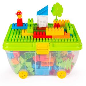 Блоки Hemar K2 в небольшой коробке с крышкой для штабелирования пастельных строительных блоков 2+ Swiat-Dziecka.pl