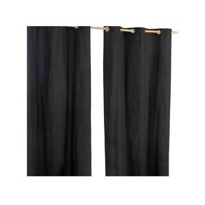 Штора Homescapesn mit Ösen unifarben 2 шт, 117x137x137 см, черный