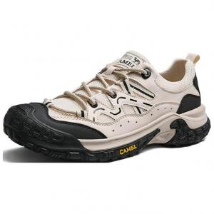 CAMEL Дышащие и упругие мужские низкие кеды кэжуал - экрю/черный, цвет Ecru/Black