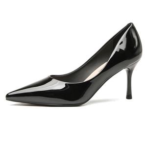 WEISHIBANGWEI Тонкие каблуки на шпильке 5,5 см и 7,5 см женские черные, цвет Black