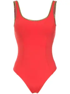 Купальник с золотистой отделкой Amir Slama, красный