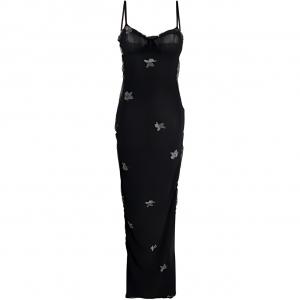 Женское черное платье-комбинация PINKO