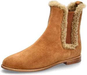 Женские теплые ботинки Chelsea XYD, круглый носок, плоская подошва, укороченные ботильоны с эластичными вставками, пушистые, для холодной погоды, Camel