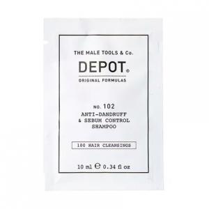 100 Очищающий шампунь для волос No 102 Botanical Complex против перхоти и контроля себума - 10 мл Depot