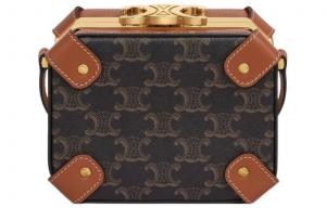 CELINE Сумка через плечо с панелями из холста и отделкой из телячьей кожи