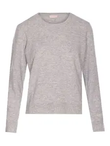 Топ с круглым вырезом в рубчик LIU JO, серый