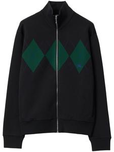Burberry спортивная куртка с узором аргайл и вышивкой EKD, черный