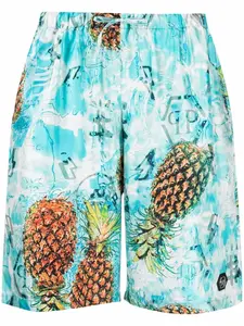 Шорты с принтом Philipp Plein, синий