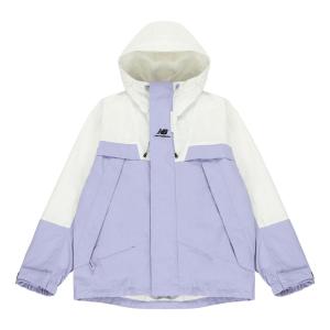 Куртка New Balance Logo Embroidered Colorblock Hooded Jacket Couple Style Purple, фиолетовый