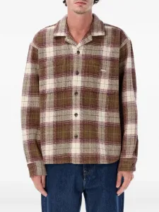 Рубашка в клетку с карманом Laurel Obey, зеленый