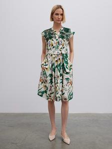 Платье до колена BGN, белый/зеленый