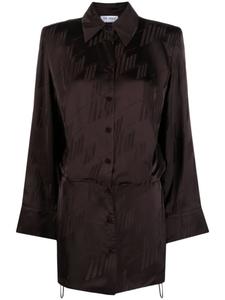 The Attico платье-рубашка с логотипом, коричневый