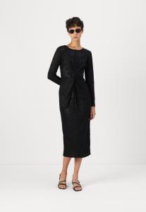 Платье-футляр VIROSEA O NECK MIDI DRESS VILA, черный