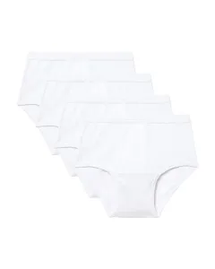 Набор из четырех мужских однотонных белых трусов Abanderado