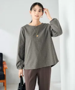 Топ с жаккардовым узором «гусиная лапка» Avv, цвет Black