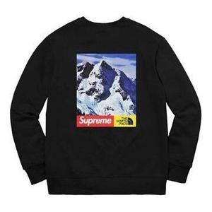 Свитер fw17 the north face mountain crewneck sweater 'black' Supreme, черный