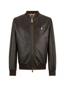 Кожаная куртка на молнии Billionaire, коричневый