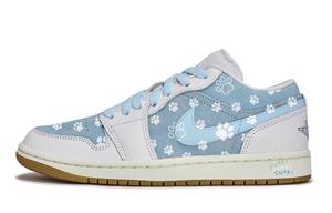 Jordan Air 1 Walking Planet, Blue Footprints низкие кожаные винтажные баскетбольные кроссовки женские белый синий