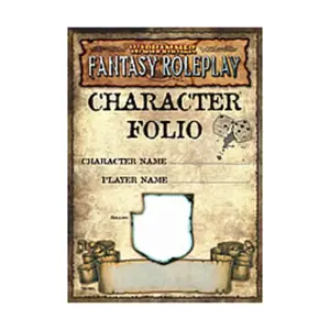 Character Folio, Warhammer Fantasy Roleplay (2nd Edition) (Black Industries), мягкая обложка