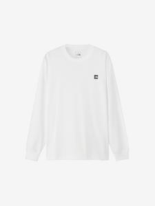 Футболка с длинным рукавом и маленьким логотипом в квадрате (унисекс) The North Face, цвет White