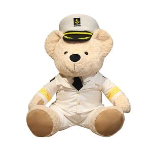 Плюшевая кукла Captain Teddy Bear, высота 25см/35см/45см/60см/100см Tak Bebe