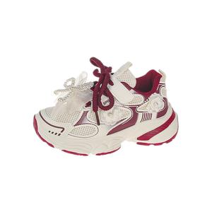 Легкие дышащие нескользящие повседневные детские кроссовки с амортизацией Wooden Rabbit, красный