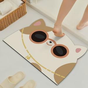 Xinglianxin Ковер для ванной 40х60 см из диатомита, быстросохнущий, впитывающий, для входа в туалет или уборную