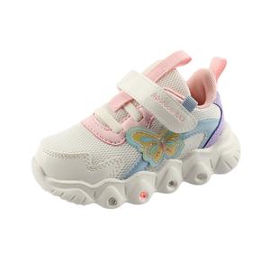 Непромокаемая нескользящая обувь с амортизацией и износостойкой подошвой Mid-Top для малышей ABC KIDS, белый/розовый