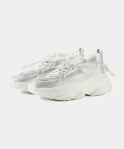 Кроссовки с объемной подошвой и стразами