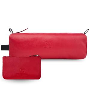 Красная кожаная косметичка и набор ключей из натуральной кожи ZUP-120-RD Paolo Peruzzi