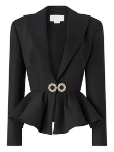 Куртка с баской и кристаллами Genny, черный