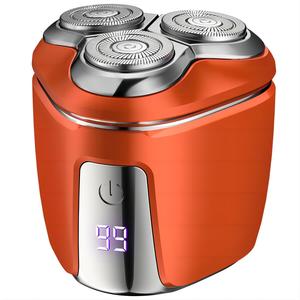 Бритва с поворотной головкой 2306, нержавеющая сталь, три лезвия, для мытья всего тела, магнитные LARGNER, оранжевый