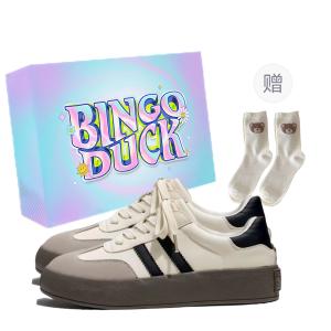Низкие женские кроссовки BINGO DUCK, Beige+Socks