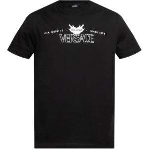 Футболка с принтом логотипа VERSACE, черный