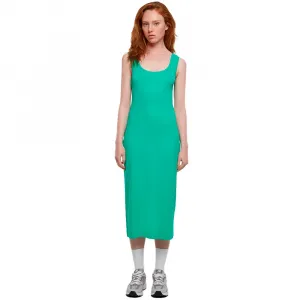 Платье Urban Classics Rib Top sleeveless midi, зеленый