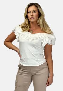 Блуза FRILLED NECK REGINA FASHION, белый