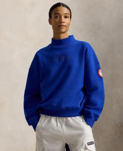 Женская толстовка с высоким воротником на резинке Polo Ralph Lauren, Blue