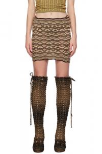 Эксклюзивная мини-юбка бежево-коричневого цвета от SSENSE Isa Boulder