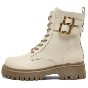 BASTO Черно-кремовые короткие ботинки Martin для женщин, цвет Ecru