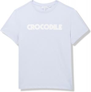 Футболка Lacoste с коротким рукавом, круглым вырезом и крупным принтом, Phoenix Blue