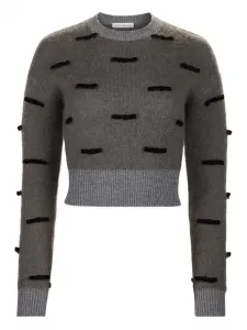 Свитер с бантом Nina Ricci, серый